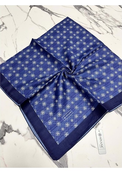 Siyane Monogram Pamuk Eşarp - 24