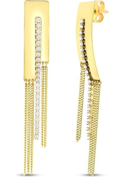 Altın Sallantılı Küpe - 14K