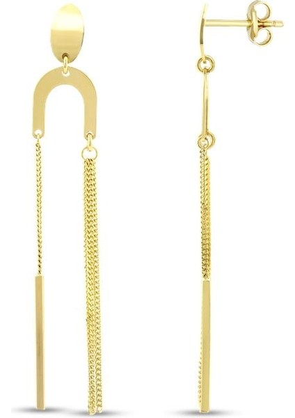 Tasarım Altın Küpe - 14K