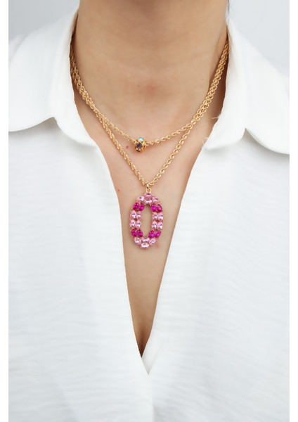 Burgu Zincir Çift Sıralı Kolye