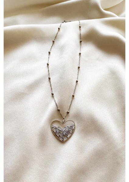 Topçuk Zincir Kalp Kolye fırsatları