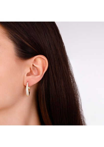 Taşlı Altın Tasarım Küpe - 14K modelleri