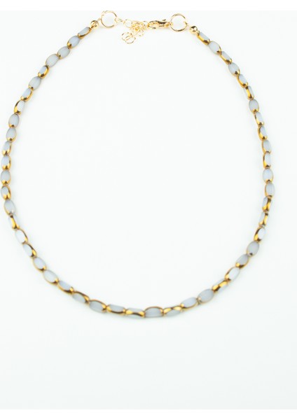 Gold Detay Gri Kristal Kolye fiyatları