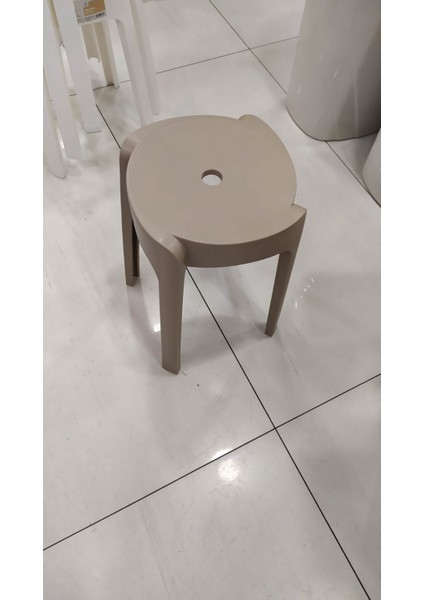 6 Adet Exclusive Kalite Ultra Dayanıklı Modern Tasarım Kırılmaz Tabure - Latte indirimleri