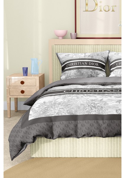 Nevresim Takımı Çift Kişilik Pamuklu Saten Kumaş 6 Parça 3D Dijital Baskı Duvet Cover Set Model No: fiyatları