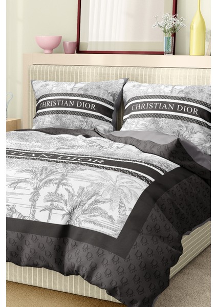 Nevresim Takımı Çift Kişilik Pamuklu Saten Kumaş 6 Parça 3D Dijital Baskı Duvet Cover Set Model No: indirimleri