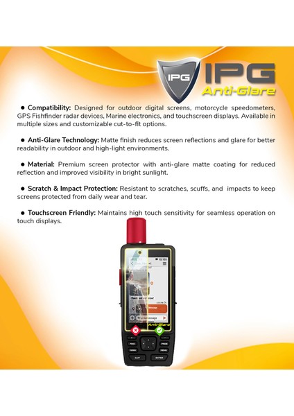 Garmin Gpsmap H1I Plus Gps Için Anti-Glare Parlama Önleyici Mat Ekran Koruyucu (2 Adet) fırsatları