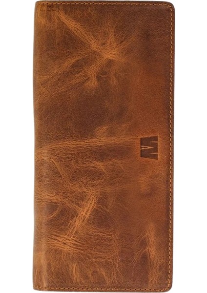 Hakiki Deri Unisex Telefon Bölmeli Cüzdan | Golden 3367