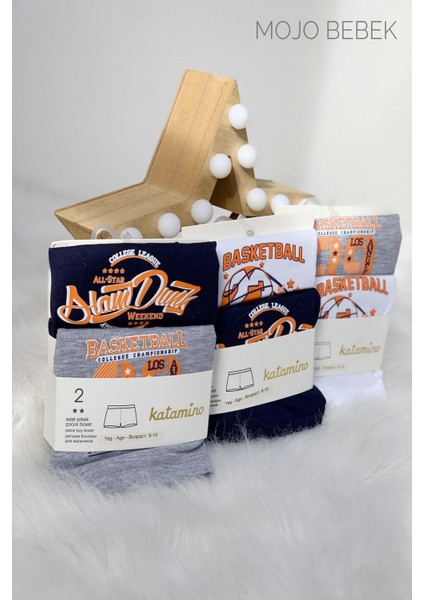 Erkek Çocuk 2'Lİ Boxer Set K128233 Lacivert