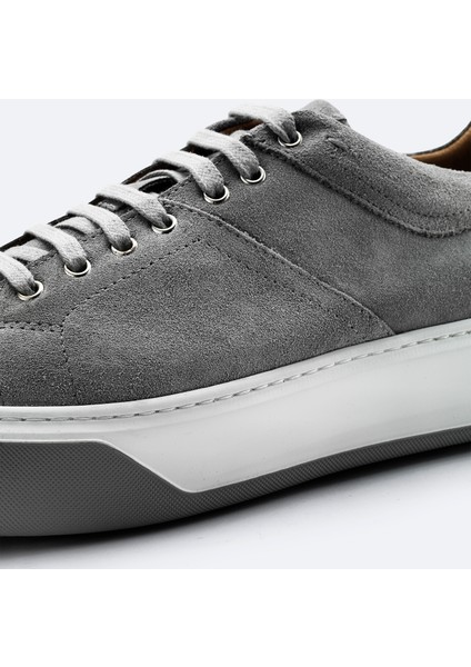 Erkek Gri %100 Deri Esnek Taban Hafif Casual Ayakkabı A42Y8000