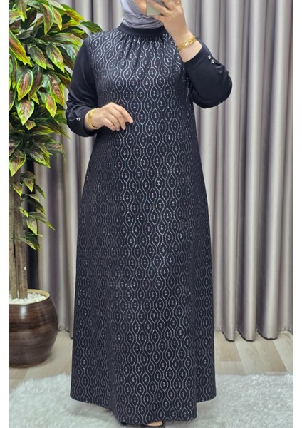 Kadın Giyim Büyük Beden Simli Kloş Elbise fırsatları