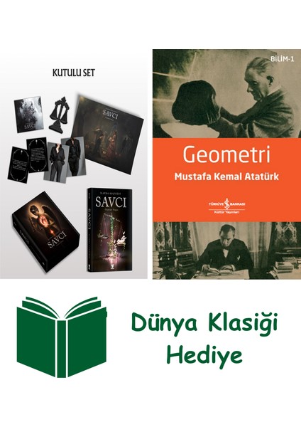 Savcı Kutulu Özel Set (Ciltli) + Geometri + Dünya Klasiği Hediye