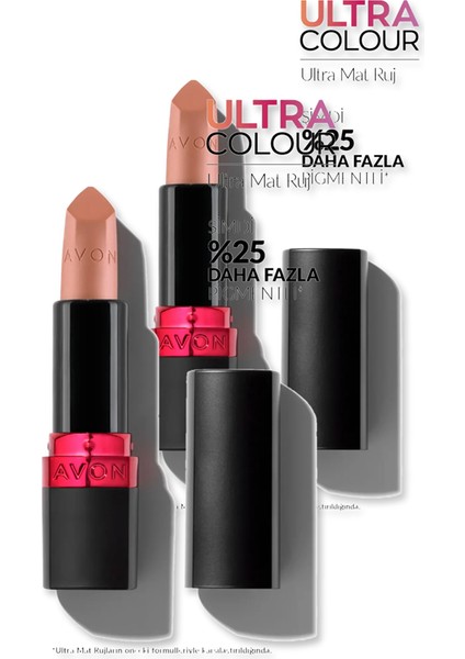 Ultra Mat Ruj - 25 Peach Macaron Ikili Set