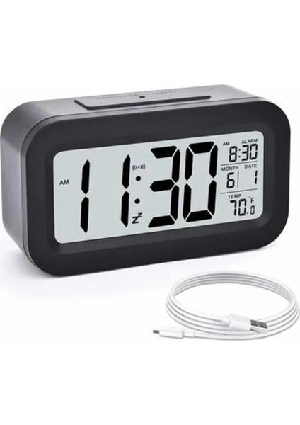 Dijital Masa Saati Takvim Çalar Saat Alarmlı Işıklı LED Ekran Pilli indirimleri