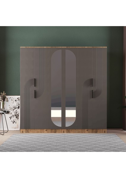 EKİN 6 KAPAKLI EKO BAZALI GARDIROP - MDF KAPAK fiyatları