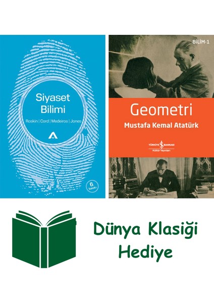 Siyaset Bilimi + Geometri + Dünya Klasiği Hediye