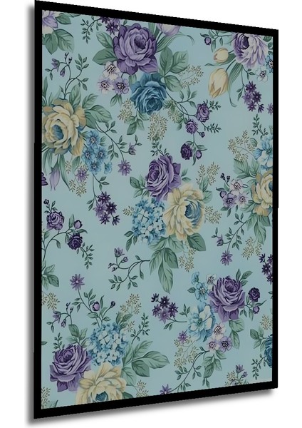 Büyülü Bahçe Sulu Boya Görünümlü Ahşap Tablo Dikdörtgen Tablo