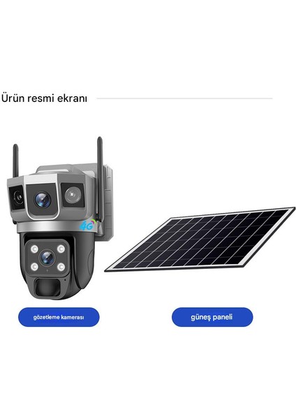 6mp (3+3) Güneş Enerjili 4g Sım Kartlı Güvenlik Kamerası, Gece Görüşü, Çift Yönlü Ses, Hareket Algılama fırsatları