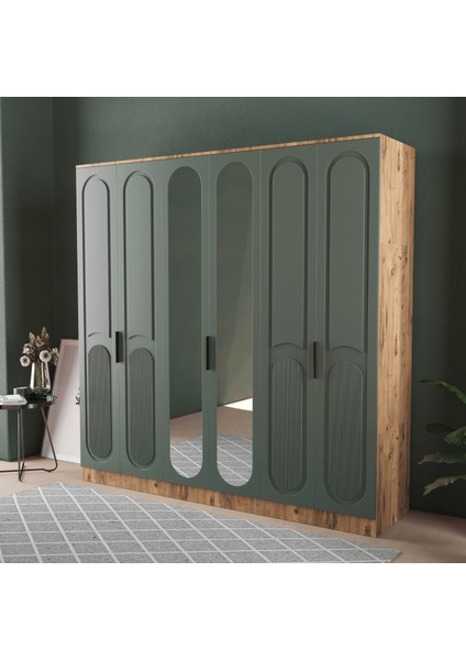 DERİN 6 KAPAKLI EKO GARDIROP - MDF KAPAK