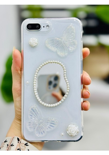 IPhone 7 Plus - 8 Plus Uyumlu Aynalı Kelebek Model Silikon Kılıf fiyatları