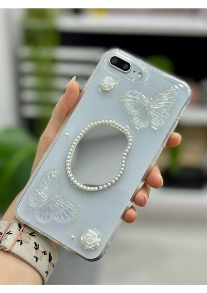 IPhone 7 Plus - 8 Plus Uyumlu Aynalı Kelebek Model Silikon Kılıf modelleri