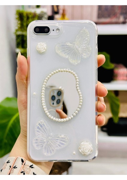 IPhone 7 Plus - 8 Plus Uyumlu Aynalı Kelebek Model Silikon Kılıf fırsatları