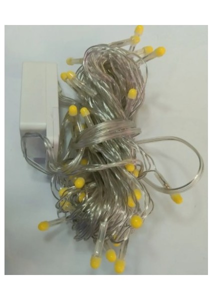 10M 100 LED Damla Uçlu Gün Işığı (Şeffaf Kablo)