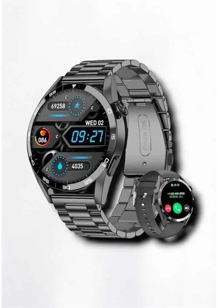 Suya Dayanıklı Dokunmatik Akıllı Saat Bluetooth 5.0, Sesli Asistan ve Sağlık Takibi
