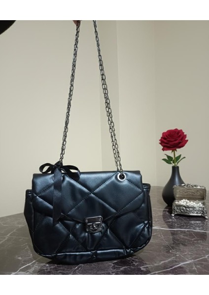 Kadın Siyah Zincirli El ve Omuz Çantası fiyatları