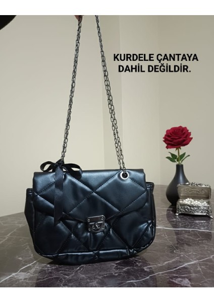 Kadın Siyah Zincirli El ve Omuz Çantası modelleri