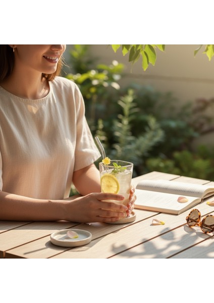 Cam Pipet Papatya Çiçek 1 Adet