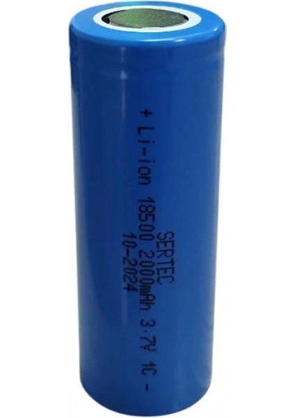 3.7V Li-ion 18500 2000 mAh 1C Şarjlı Pil