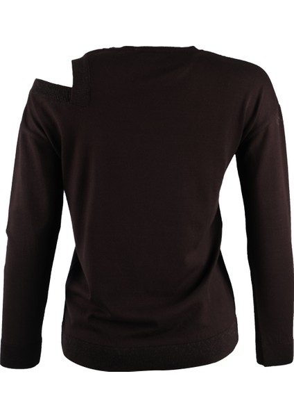 Tek Omuz Uzun Kol Minimalist Kadın Kazak - Günlük & Özel Günler fırsatları