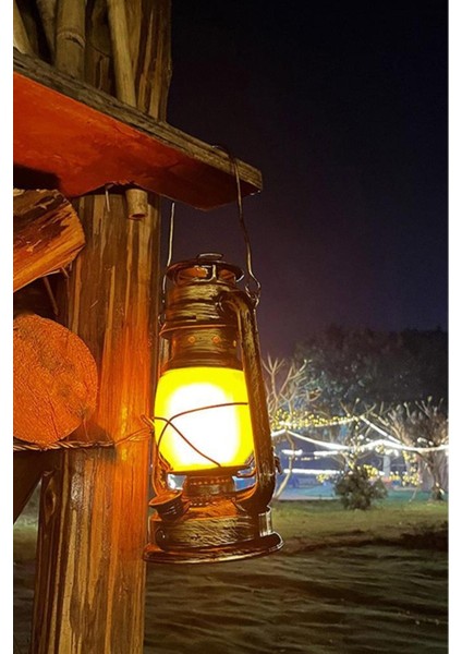 Nostaljik Retro Şarjlı LED Gaz Lambası Görünümlü Gece Lambası indirimleri