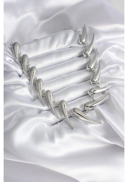 Vıp Seri Özel Model Gümüş Renk Kadın Kolye - TJ-BKO8236 fiyatları