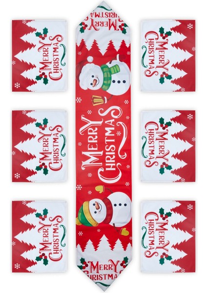 Premium Collection Runner Set 6+1 Yılbaşı Sofra Dekorasyon