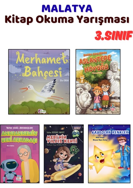 Malatya Kitap Okuma Yarışması 3.sınıf Kitapları, 5 Kitap Set, 3.sınıf Masal Öykü