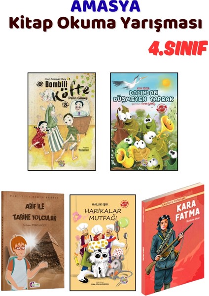 Amasya Kitap Okuma Yarışması 4.sınıf Kitapları, 5 Kitap Set, 4.sınıf Masal Öykü