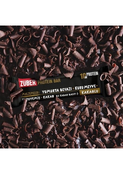 Züber Kakaolu Protein Barı 40 gr x 12 Adet