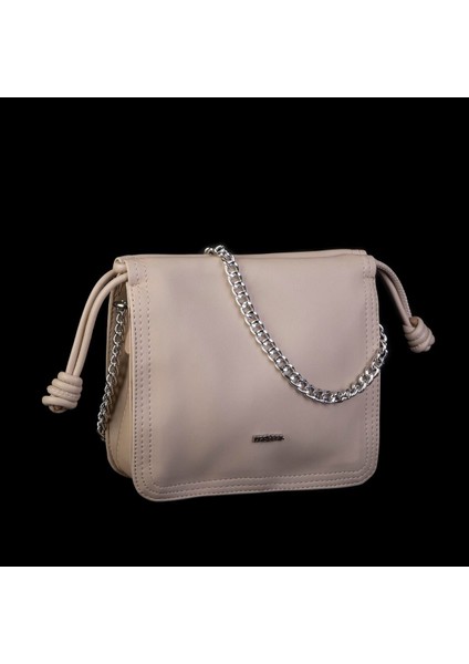 Kadın Zincirli Büzmeli Çıtçıtlı Omuz ve Çapraz Çanta