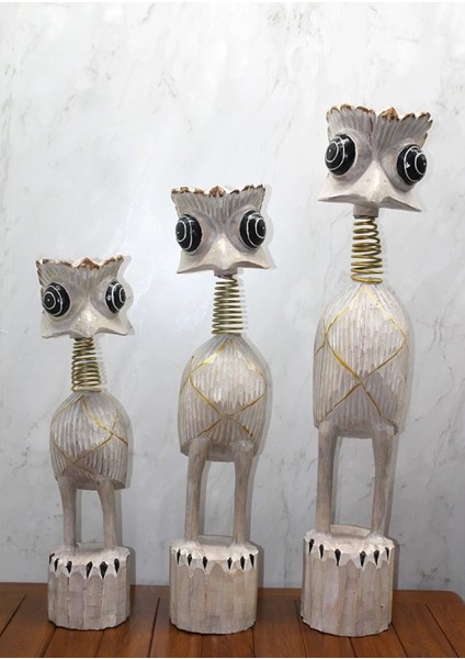 Ahşap 3'lü Deve Kuşu Seti 90 cm Trendy:7