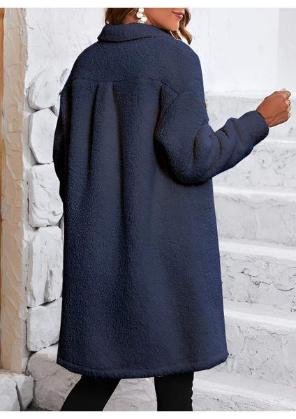 Peluş Gögüs Cep Detaylı Düğmeli Ceket fırsatları