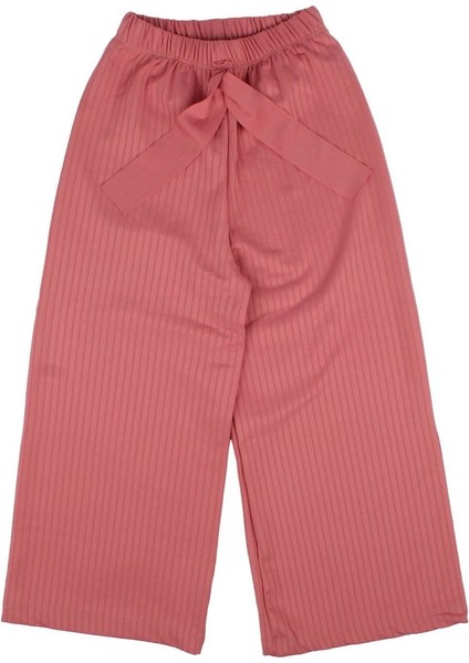 Kız Çocuk Somon Fitilli Bol Paça Tayt Pantolon - 1015636