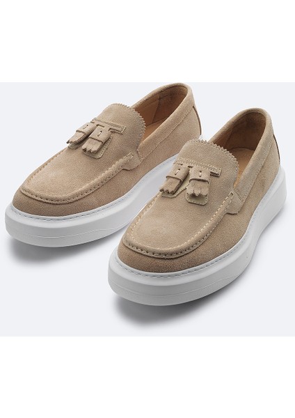 Erkek Bej %100 Süet Hafif Loafer Ayakkabı A41Y8029