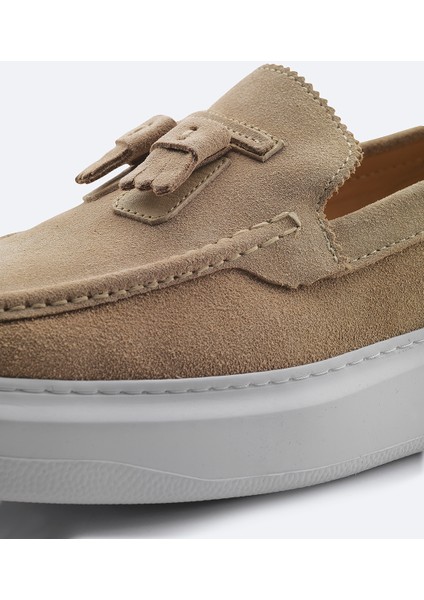 Erkek Bej %100 Süet Hafif Loafer Ayakkabı A41Y8029
