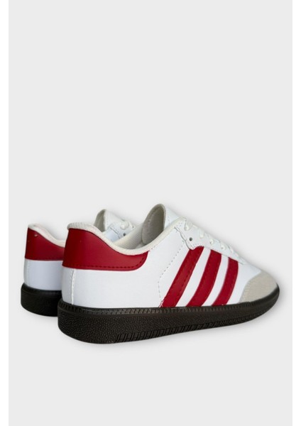 Kadın Rahat Hafif Spor Ayakkabı Beyaz - Kırmızı