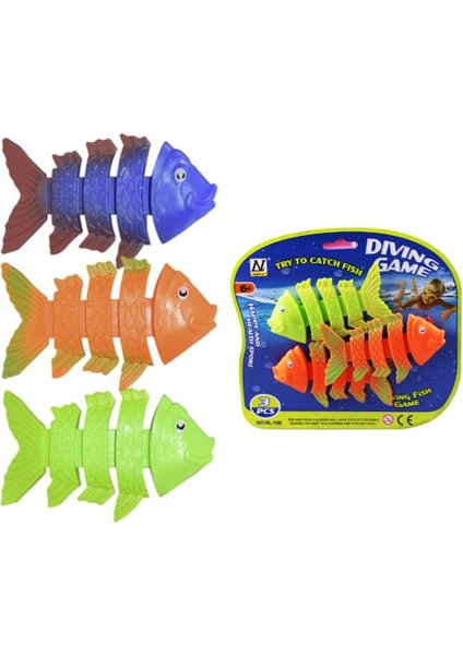 NL-19B - Havuz Oyunu - 3lü Balıklar Fosforlu -96 (Lisinya)