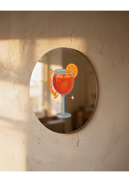 Mood Ayna Aperol Spritz - Tasarım Ayna, Pinterest Dekoru, Dekoratif Baskılı Ayna, Yazılı Ayna modelleri