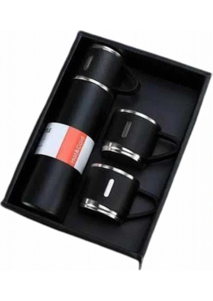 Termos Seti Paslanmaz Çelik 3 Bardaklı Vakumlu Termos Set 500 ml 12 Saate Kadar Isı Koruma fırsatları