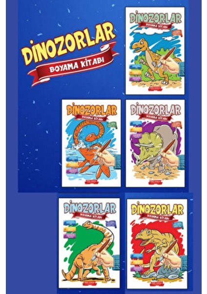 Dinozorlar Boyama Kitabı Seti